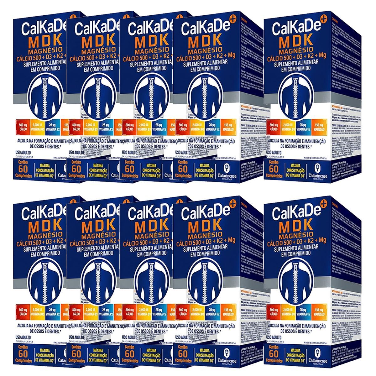 Kit 10X CalKaDe MDK - 60 Comprimidos - Catarinense Nutri��o