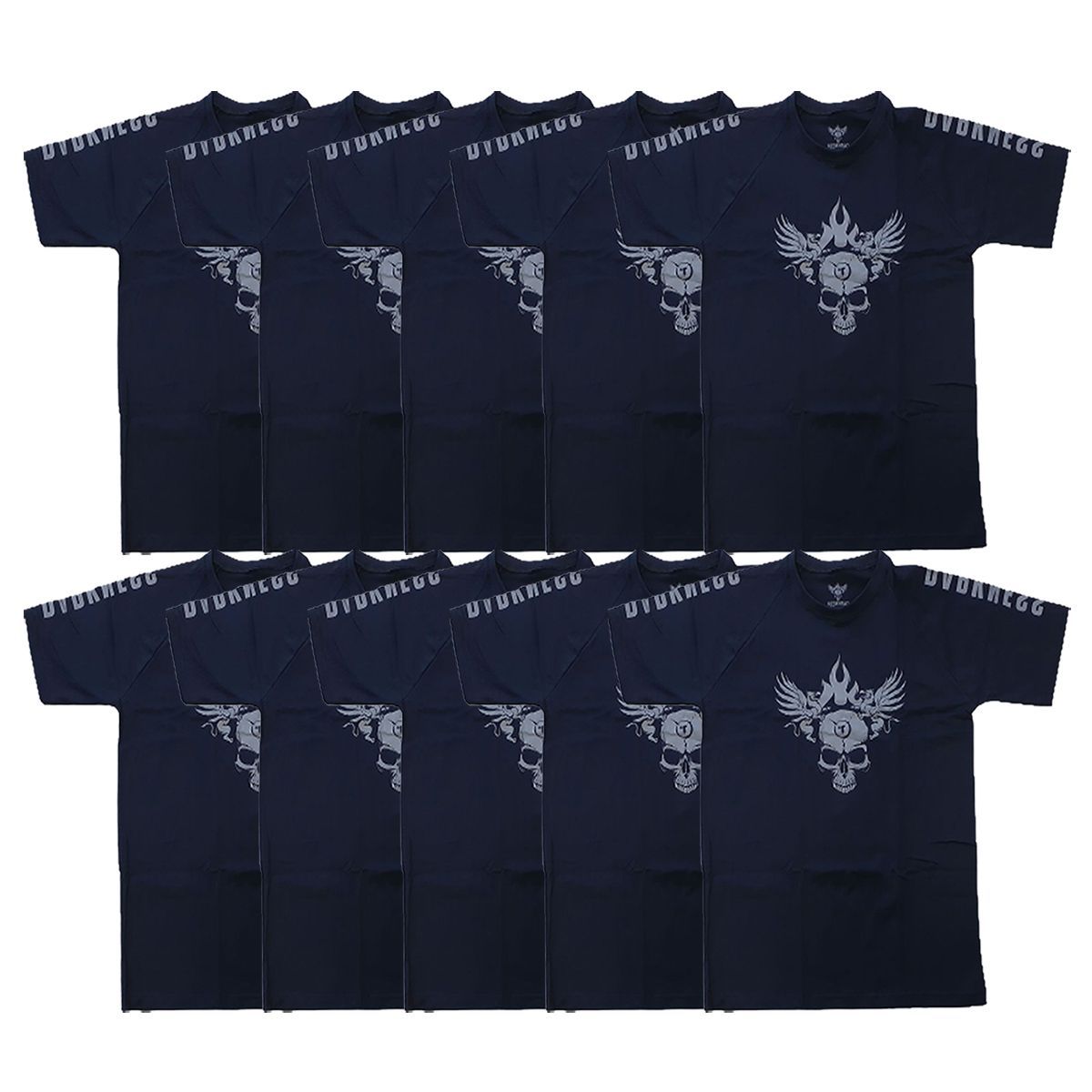 Kit 10X Camiseta 100% Algod�o Darkness - Tamanho GG Preta - IntegralM�dica