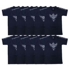 Kit 10X Camiseta 100% Algod�o Darkness - Tamanho M Preta - IntegralM�dica
