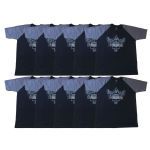 Kit 10X Camiseta 100% Algod�o Iron Darkness - Tamanho G Preta/Cinza - IntegralM�dica