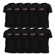 Kit 10X Camiseta Ftw Poliester - Preta Tamanho G - FTW