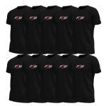 Kit 10X Camiseta Ftw Poliester - Preta Tamanho G - FTW