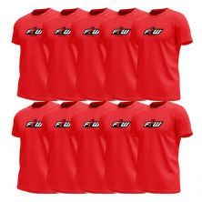 Kit 10X Camiseta Ftw Poliester - Vermelha Tamanho G - FTW
