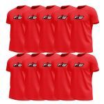 Kit 10X Camiseta Ftw Poliester -Vermelha Tamanho GG - FTW