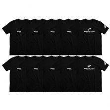 Kit 10X Camiseta - Preta Tamanho GG - Body Action