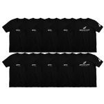 Kit 10X Camiseta - Preta Tamanho GG - Body Action