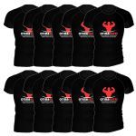 Kit 10X Camiseta Super Dry 100% Poliester  -  Preta Tamanho G  - OtimaNutri