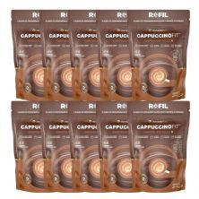 Kit 10X CappuccinoFit - 600g Refil Chocolate Belga - ElementoPuro