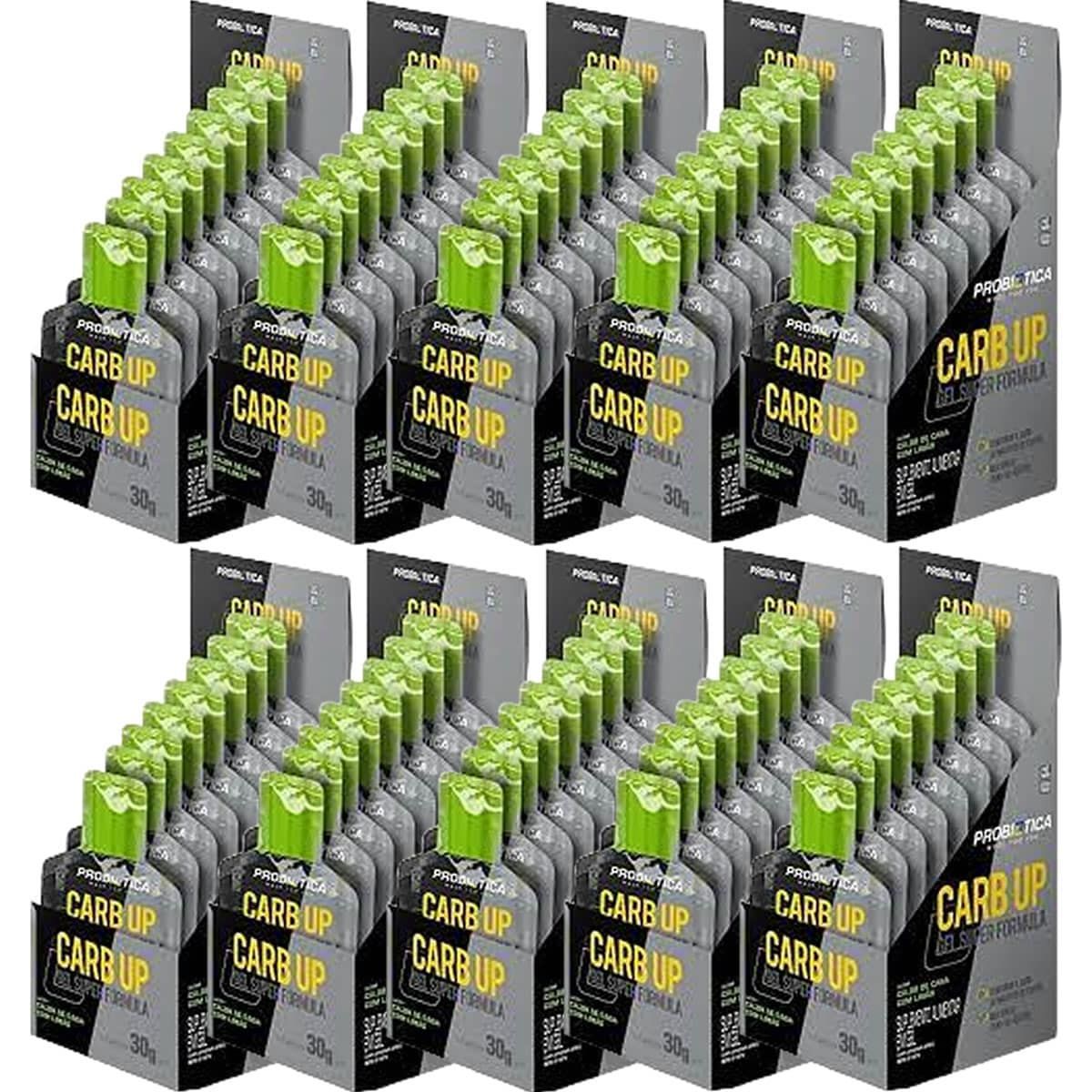 Kit 10X Carb UP Gel Super F�rmula - 10 Sach�s 30g Caldo de Cana Com Lim�o - Probi�tica