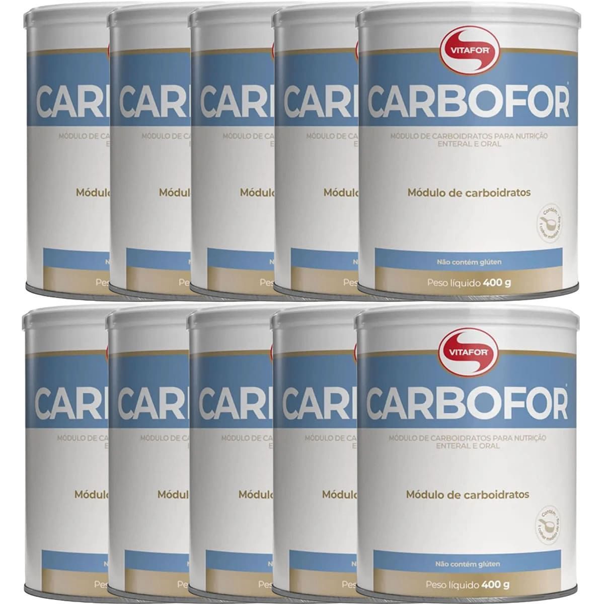 Kit 10X Carbofor - 400g  Sem Sabor - Vitafor