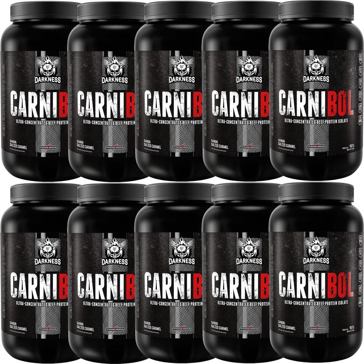 Kit 10X Carnibol - 907g Salted Caramel - IntegralM�dica