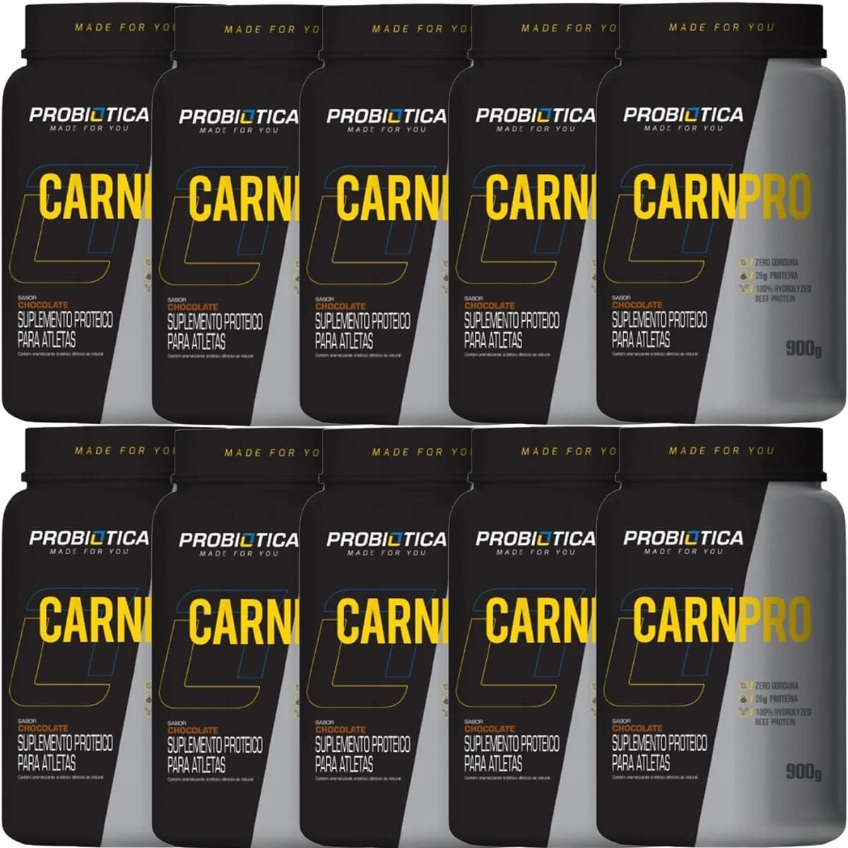 Kit 10X Carnpro - 900g Chocolate - Probi�tica