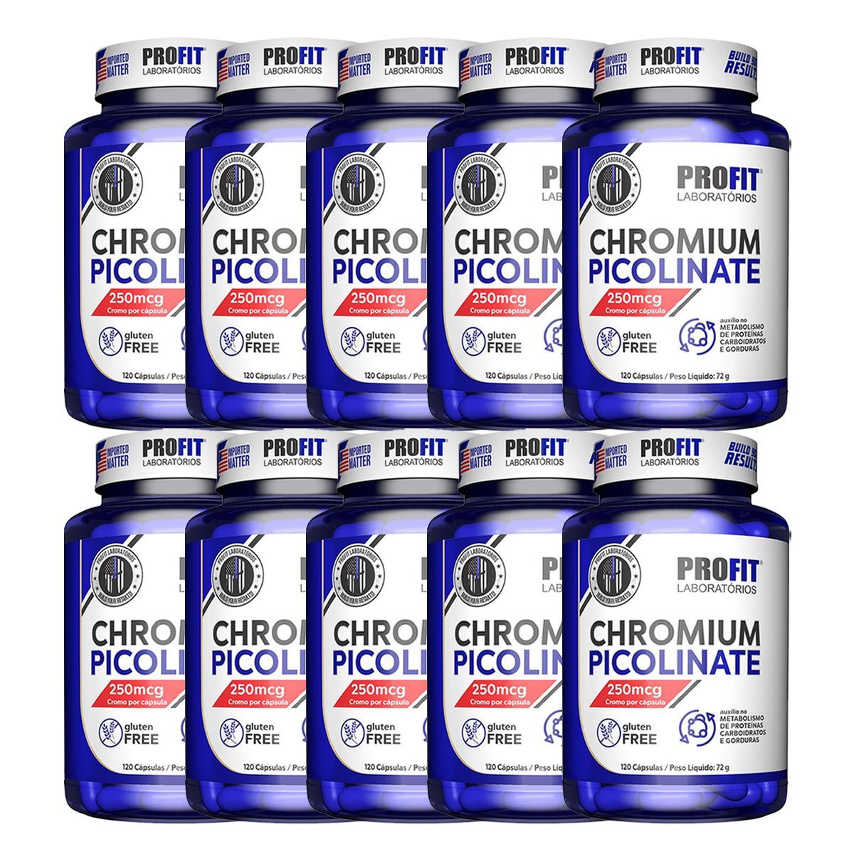 Kit 10X Chromium Picolinate - 120 C�psulas - ProFit