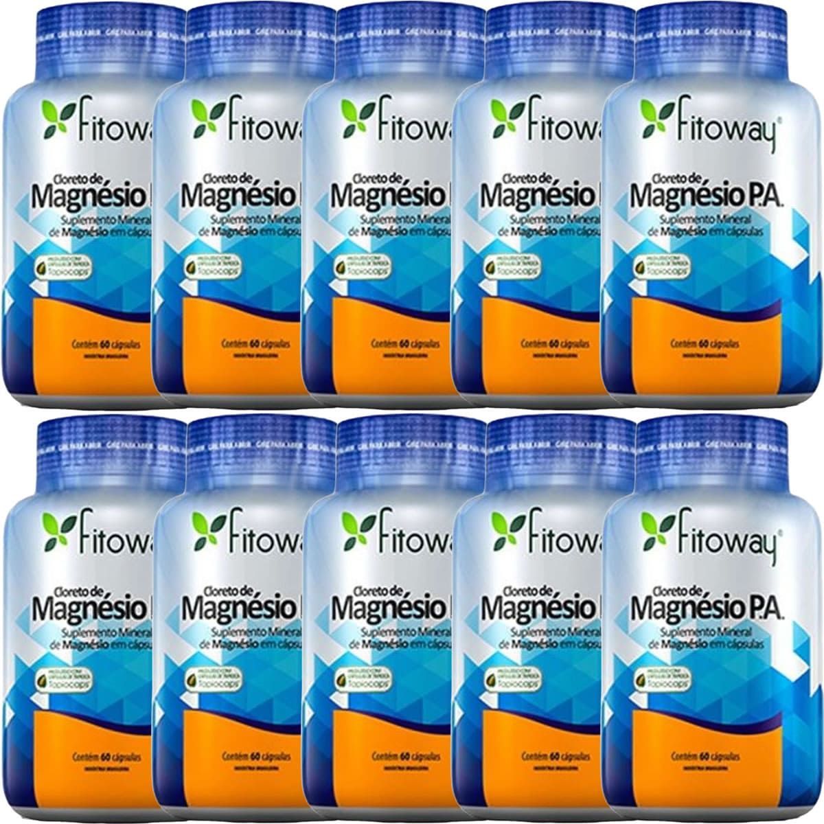 Kit 10X Cloreto de Magn�sio P.A - 60 C�psulas - Fitoway