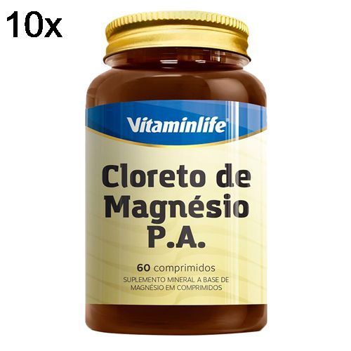 Kit 10X Cloreto de Magn�sio P.A - 60 Comprimidos - Vitaminlife