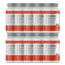 Kit 10X Cobre Quelato Bisglicinato - 60 Comprimidos - Lauton Nutrition