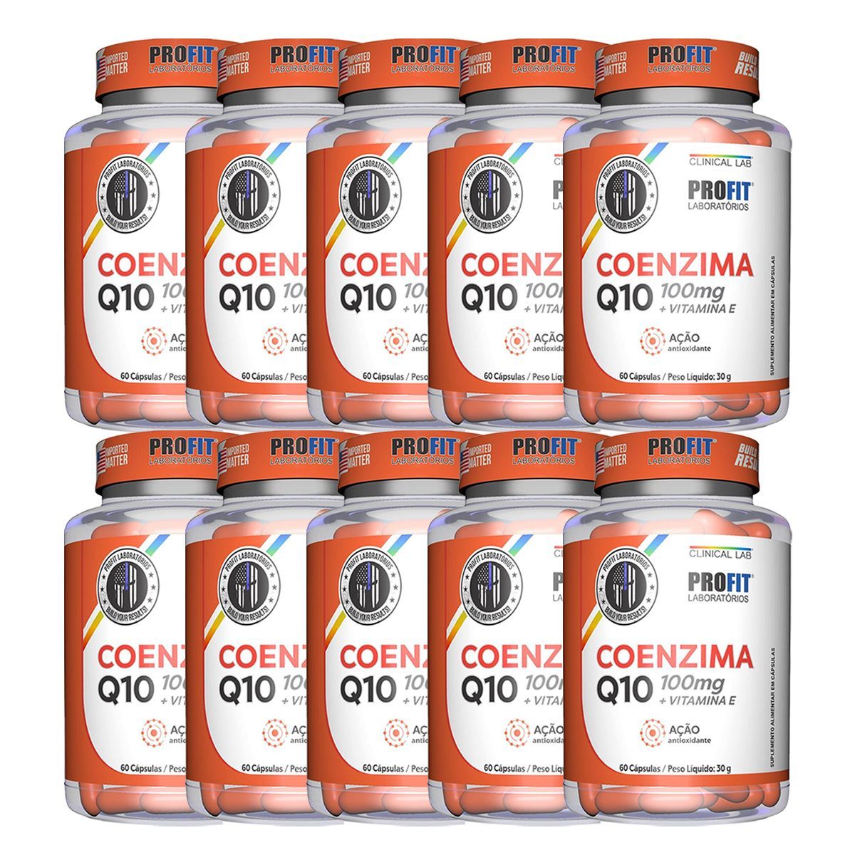 Kit 10X Coenzima Q10 100mg - 60 C�psulas - Profit
