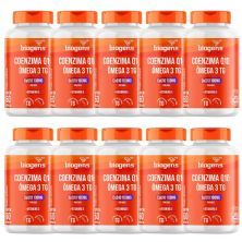 Kit 10X Coenzima Q10 100mg + �mega 3 Vitamina E - 60 C�psulas - Bigens