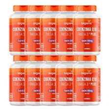 Kit 10X Coenzima Q10 200mg + Omega 3 - 120 C�psulas - Bigens