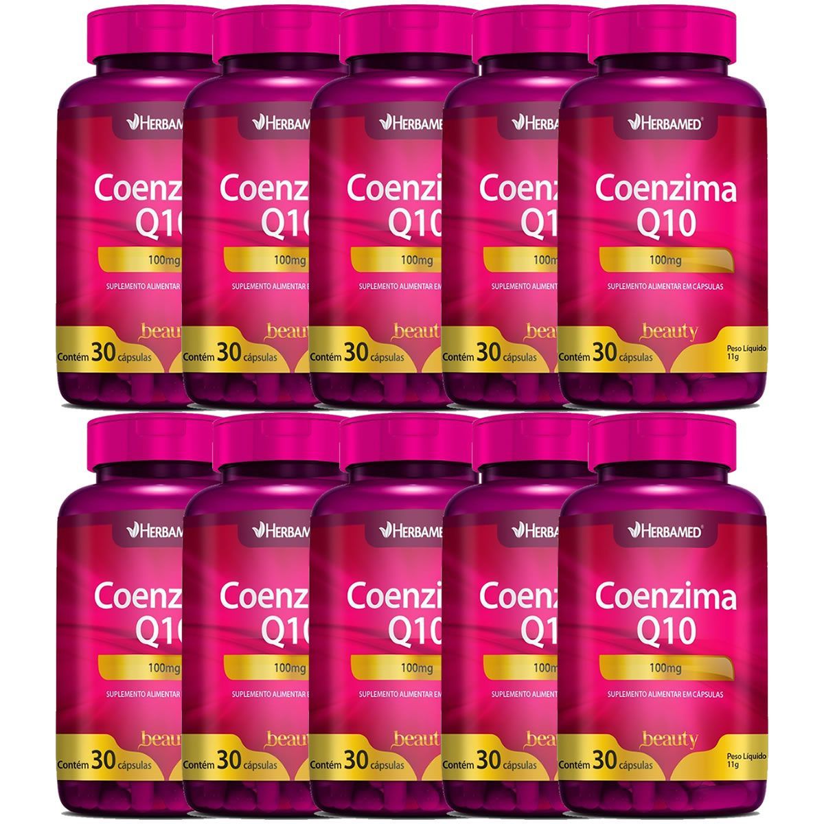 Kit 10X Coenzima Q10 - 30 C�psulas - Herbamed