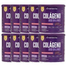 Kit 10X Col�geno Duo Balance - 330g Abacaxi com Hortel� - Sanavita