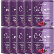 Kit 10X Col�geno Duo Balance - 330g Hibiscus e Frutas Roxas - Sanavita