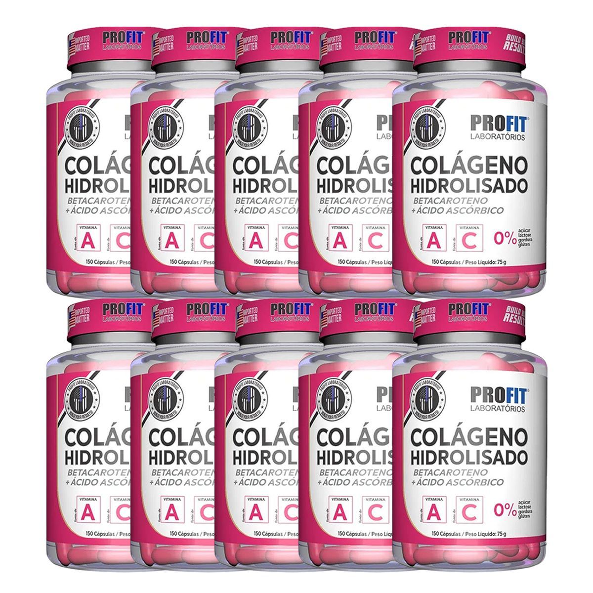 Kit 10X Col�geno Hidrolisado - 150 C�psulas - ProFit