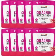Kit 10X Col�geno Hidrolisado - 255g Morango - New Millen