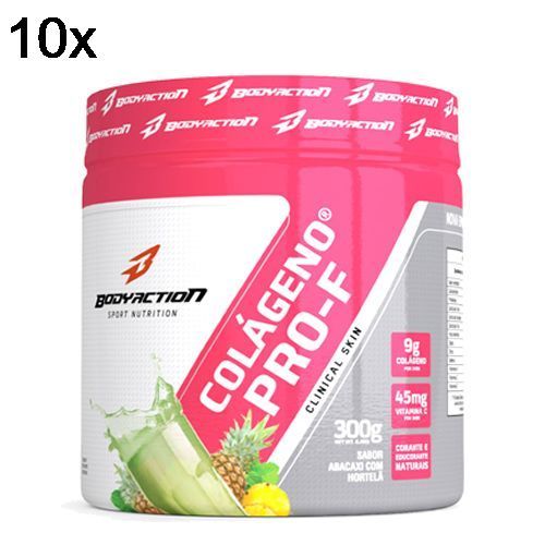 Kit 10X Col�geno Hidrolisado Clinical Skin - 300g Abacaxi com Hortel� - BodyAction