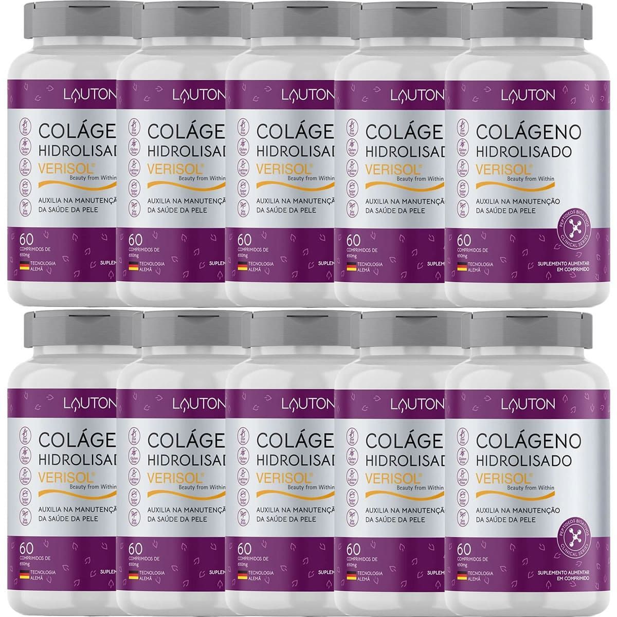 Kit 10X Col�geno Hidrolisado Verisol - 60 Comprimidos -  Lauton Nutrition
