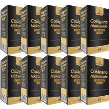 Kit 10X Colageno Hidrolisado + Vitamina C - 60 C�psulas - Gold Lab