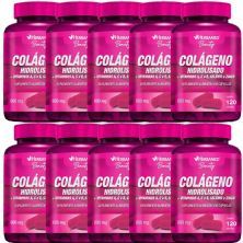 Kit 10X Colageno Hidrolisado + Vitaminas e Minerais - 120 C�psulas - Herbamed