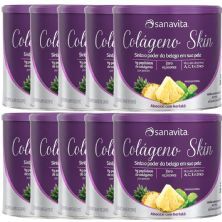Kit 10X Col�geno Skin - 200g Abacaxi com Hortel� - Sanavita