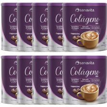 Kit 10X Col�geno Skin - 300g Cappuccino - Sanavita