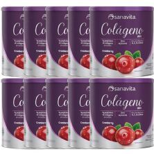 Kit 10X Col�geno Skin - 300g Cranberry - Sanavita