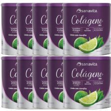 Kit 10X Col�geno Skin - 300g Lim�o com Clorofila - Sanavita
