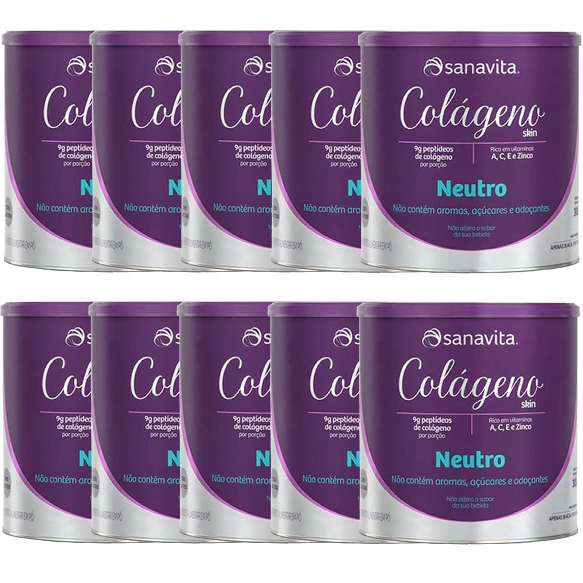 Kit 10X Col�geno Skin - 300g Neutro - Sanavita