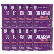 Kit 10X Col�geno Skin - 300g Original - Sanavita