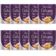 Kit 10X Col�geno Skin - 300g Tangerina - Sanavita