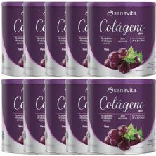 Kit 10X Col�geno Skin - 300g Uva - Sanavita