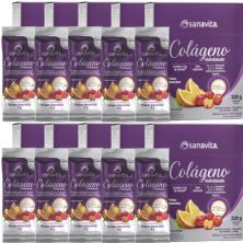 Kit 10X Col�geno Verisol Hidrolisado - 30 Sticke de 4g Frutas Amarelas - Sanavita