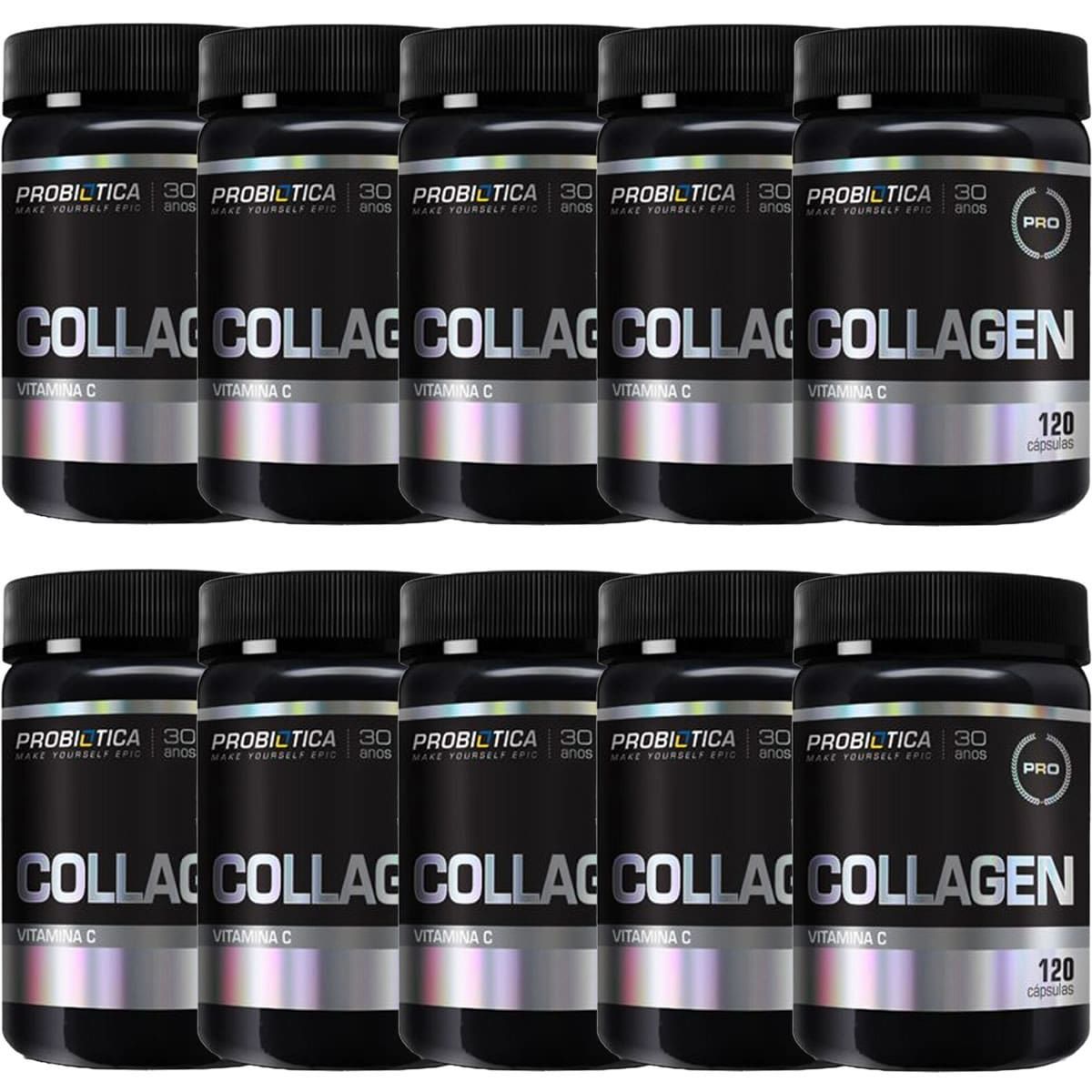 Kit 10X Collagen C - 120 C�psula - Probi�tica