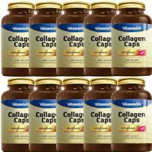 Kit 10X Collagen Caps Col�geno - 120 C�psulas - VitaminLife