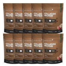 Kit 10X Collagen Protein - Refil 450g Lingua de Gato - Puravida
