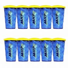 Kit 10X Copo com tampa - 600ml Azul - MHP