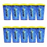 Kit 10X Copo com tampa - 600ml Azul - MHP