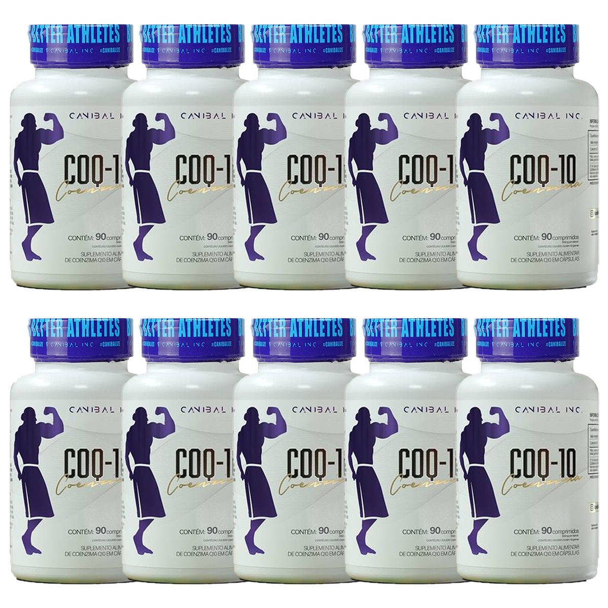 Kit 10X Coq-10 200mg - 90 C�psulas - Canibal