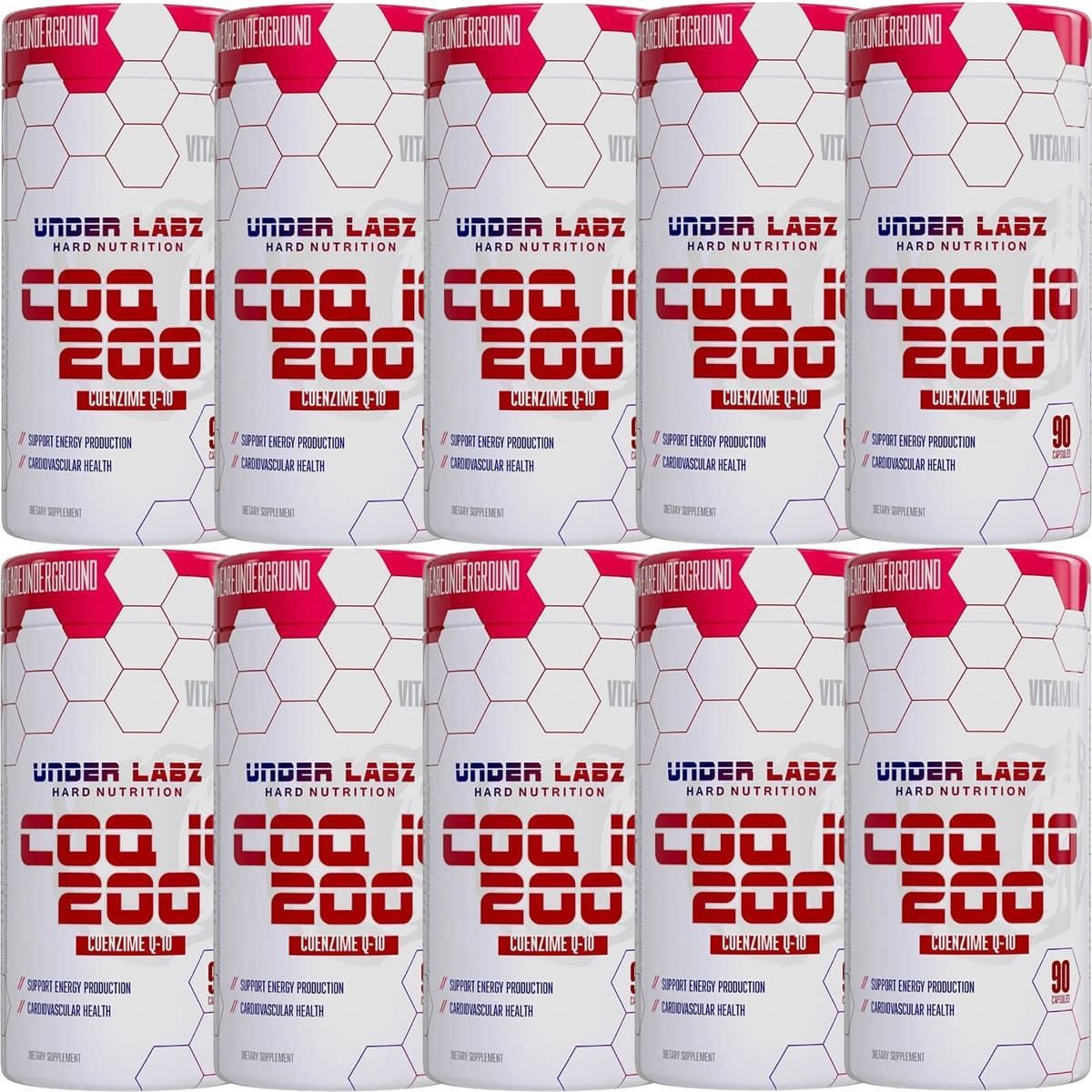 Kit 10X Coq-10 200mg - 90 C�psulas - Under Labz