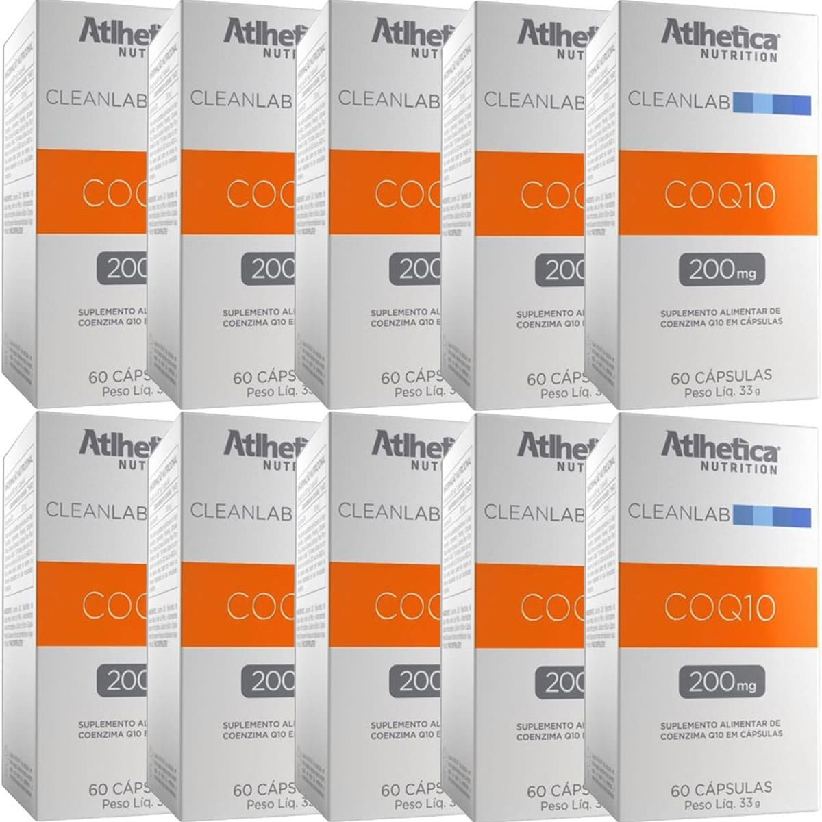 Kit 10X COQ10 200mg - 60 C�psulas - Atlhetica Nutrition