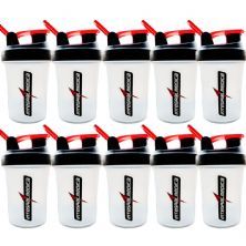 Kit 10X Coqueteleira 1 Dose -  450ml Transparente - Integralm�dica